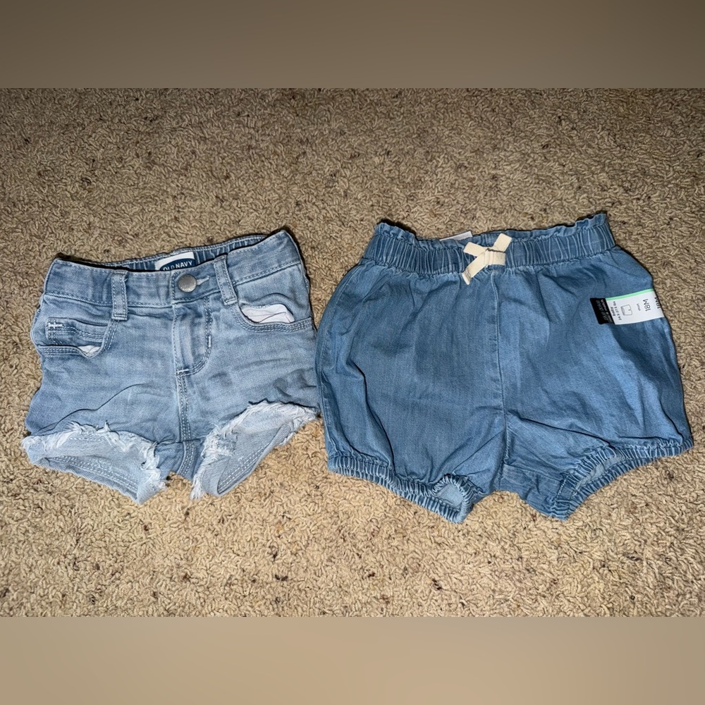 Stylish Denim Shorts Set